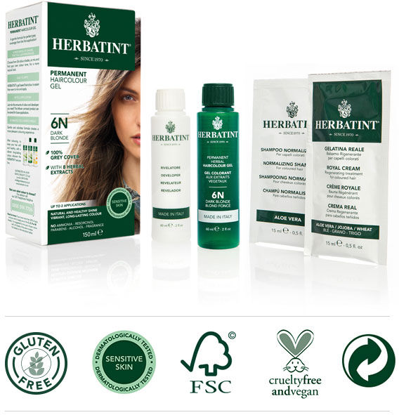 herbatint gel colorante permanente (codice colore:ff5 biondo sabbia)