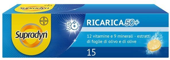 bayer supradyn ricarica 50+ 15 compresse effervescenti