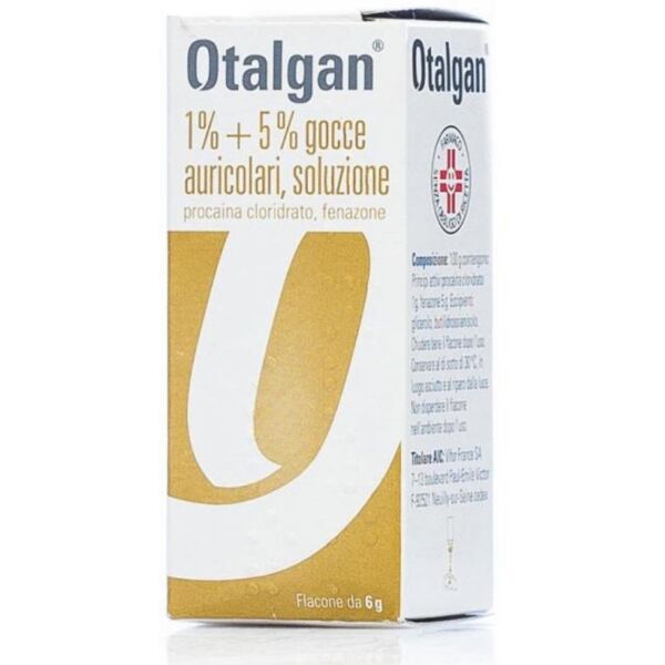 vemedia manufacturing b.v. otalgan gocce auricolari 6 g 5% + 1%