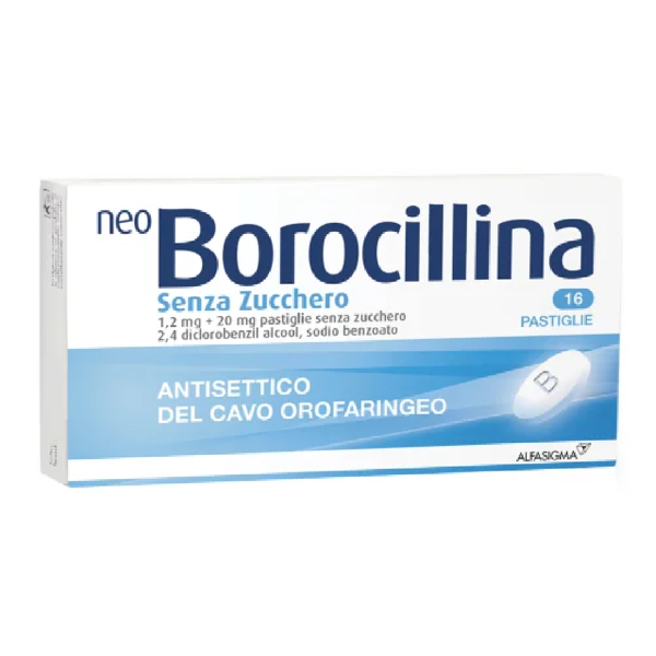 alfasigma neoborocillina antisettico orofaringeo 16 pastiglie senza zucchero