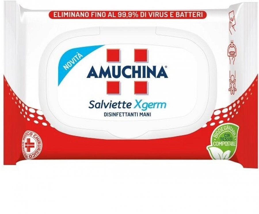 angelini pharma amuchina xgerm salviettine mani disinfettante 20 pezzi