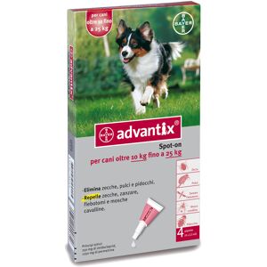 Bayer Advantix spot-on 4 pipette 2.5 ml (10-25 kg)