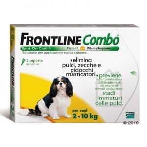Merial Frontline combo antiparassitario per cani da 2-10kg (3 pipette)