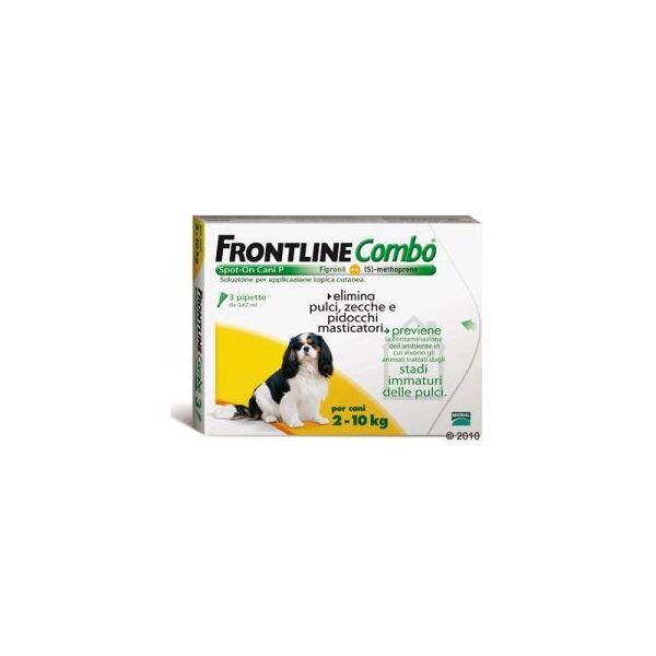 merial frontline combo antiparassitario per cani da 2-10kg (3 pipette)