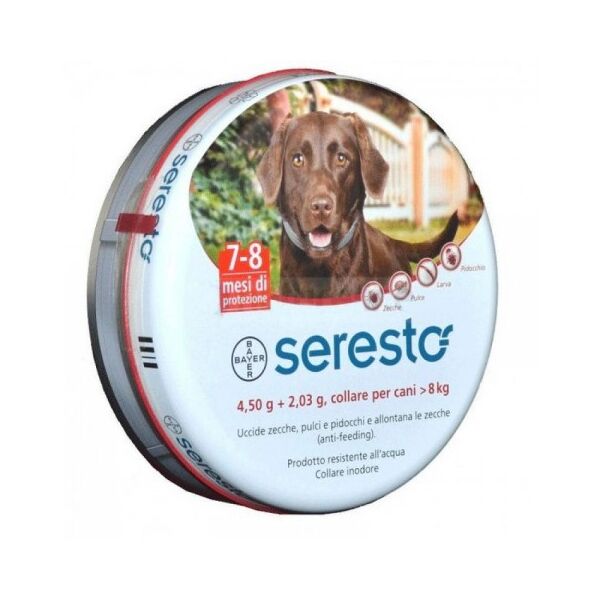 bayer seresto collare antiparassitario per cani sopra 8 kg 70cm