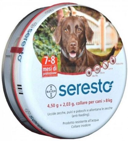 bayer seresto collare antiparassitario per cani sopra 8 kg 70cm