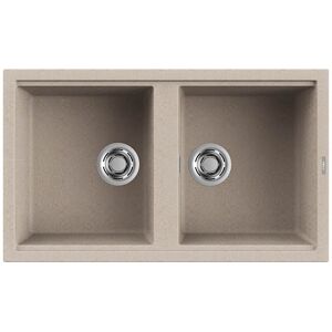 Elleci Lavello Incasso 2 vasche 86x51 Best 450 Granitek Avena LGB45051