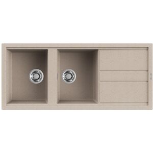 Elleci Lavello Incasso 2 vasche 116x51 Best 500 Granitek Avena LGB50051