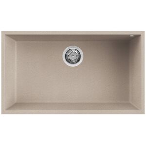 Elleci Lavello Incasso 1 vasca 76x44 Quadra 130 Sottotop Granitek Avena LGQ13051BSO