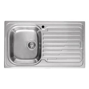 Elleci Lavello Incasso 1 vasca 86x50 Vasca a Sinistra Sky 400 Satinata Acciaio/Inox LIK400SACSX