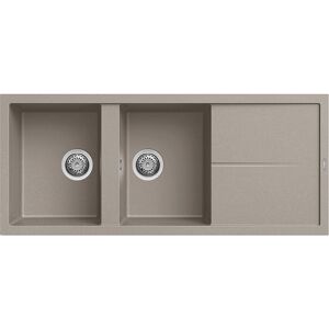 Elleci Lavello Incasso 2 vasche 116x50 Unico 500 Granitek Grigio Tortora LGU50043