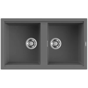 Elleci Lavello Incasso 2 vasche 86x51 Best 450 Keratek Plus Grigio Dark Grey LKB45099