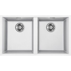 Elleci Lavello Incasso 2 vasche 76x43,5 Integra 350 Keratek Plus Bianco White Assoluto LKQ35096BIN