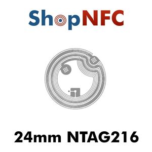 HID Global Tag NFC NTAG216 24mm adesivi