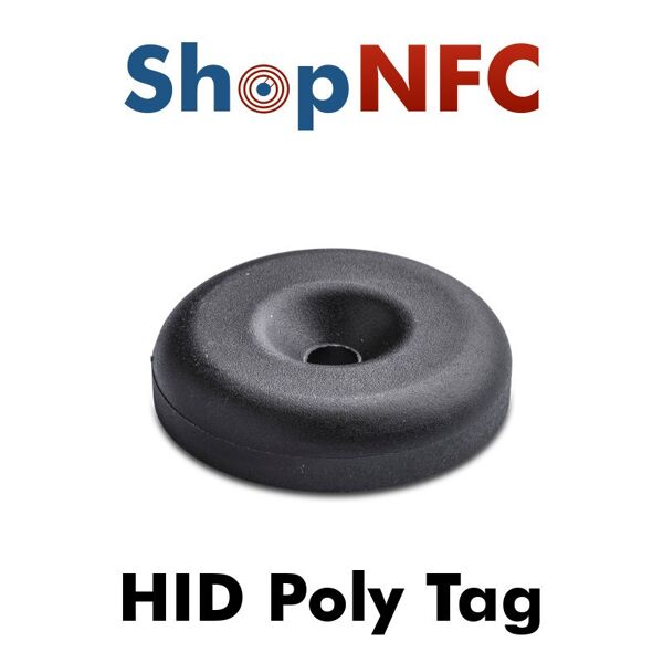 hid global hid poly tag industriale ip68 icode slix2 / ntag216 34mm