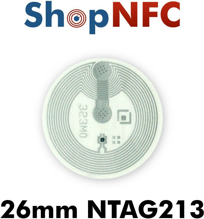 Tag NFC NTAG213 26mm adesivi Tag NFC NTAG213 26mm adesivi