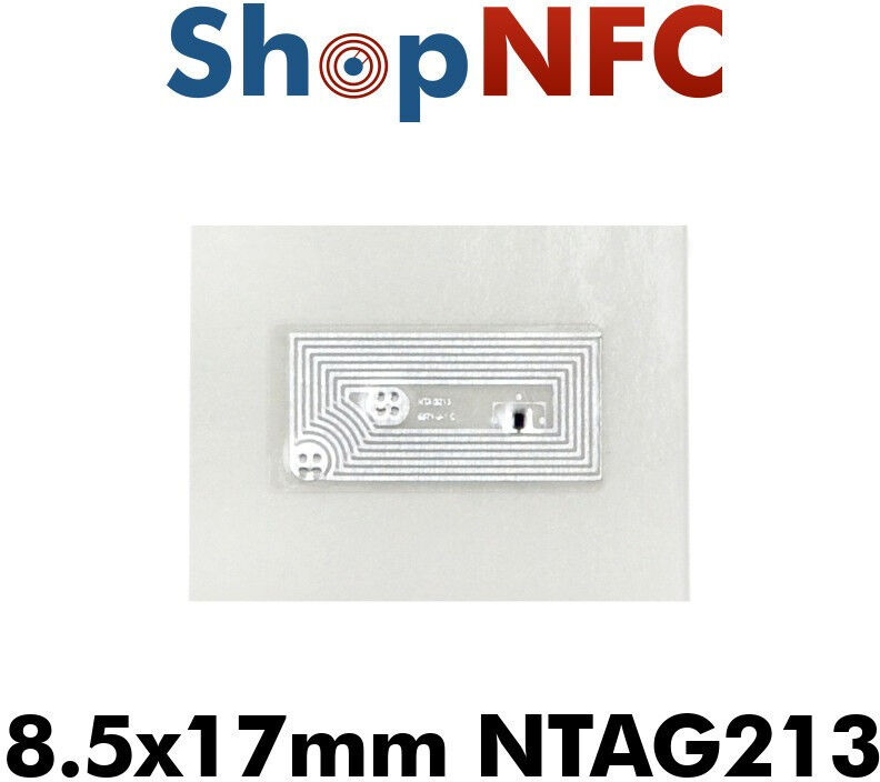 Tag NFC NTAG213 8,5x17mm adesivi