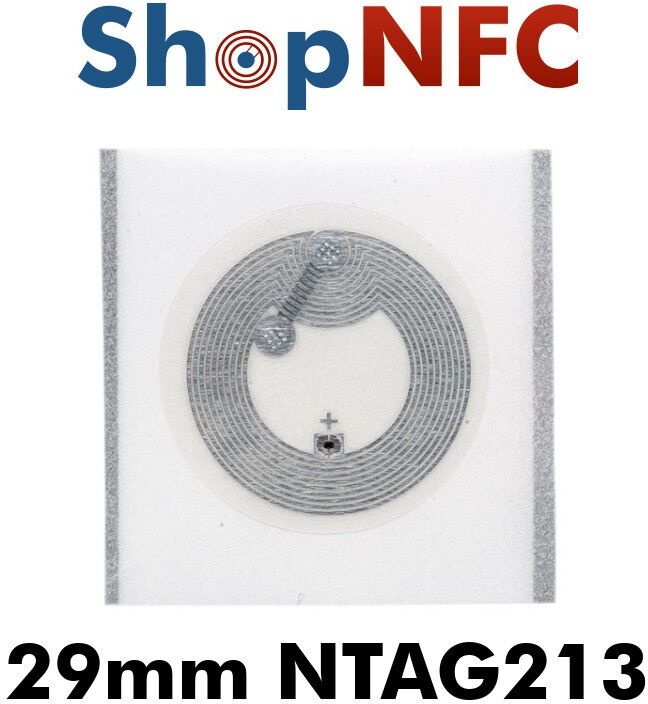 HID Global Tag NFC NTAG213 IP67 29mm adesivi