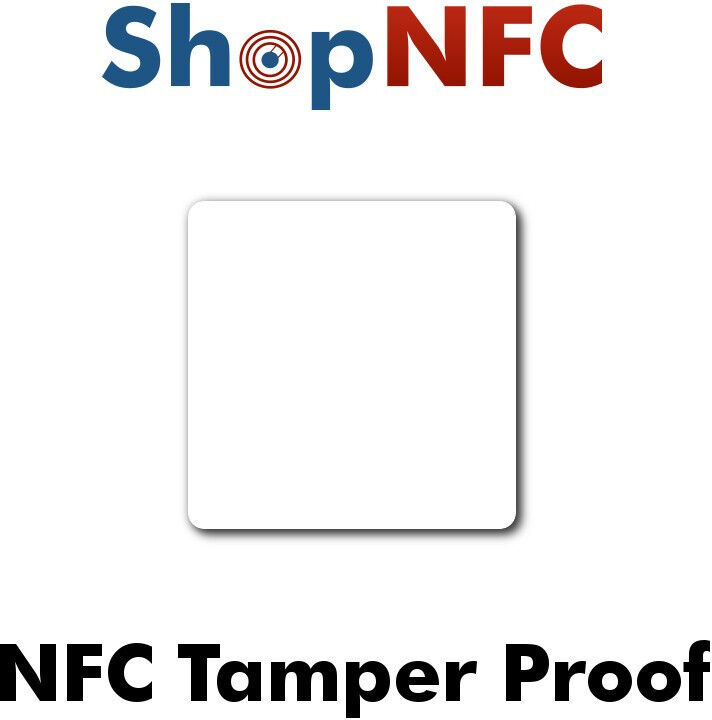 Tag NFC Tamper Proof NTAG213 52x52mm adesivi Tag NFC Tamper Proof NTAG213 52x52mm adesivi