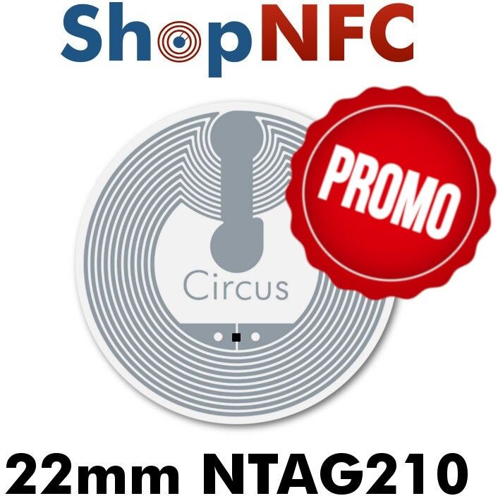 Tag NFC NTAG210μ 22mm adesivi