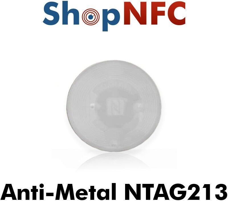 Tag NFC schermati NTAG213 rotondi adesivi 38mm