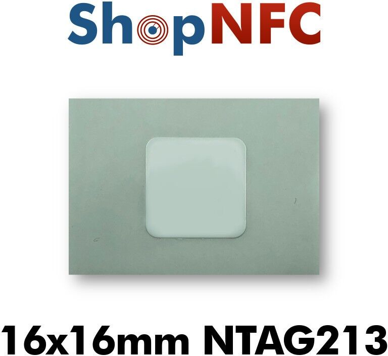 Tag NFC NTAG213 16x16mm adesivi