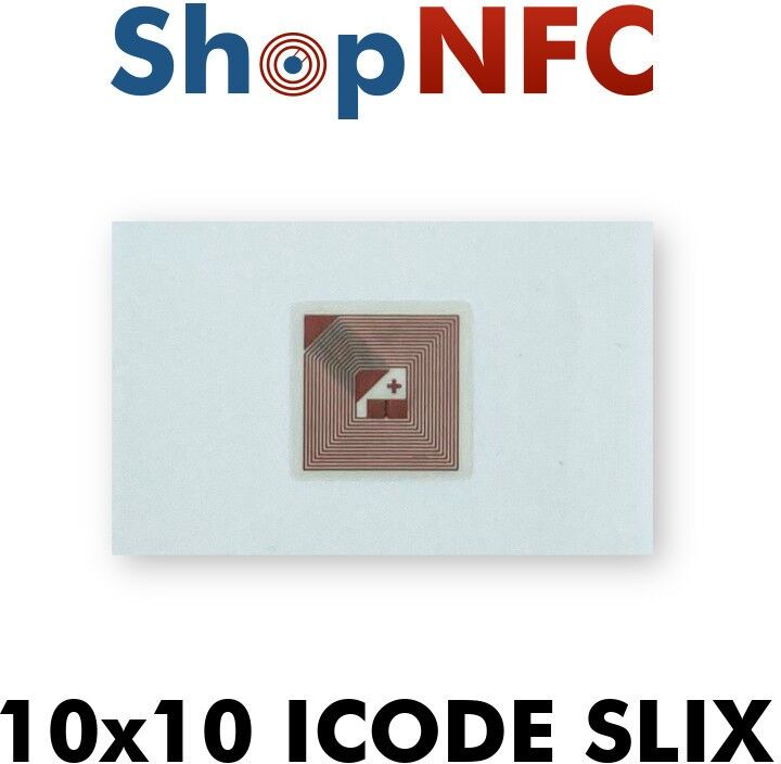 Tag NFC ICODE SLIX 10x10mm adesivi