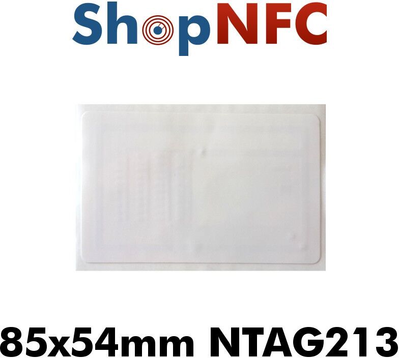 Tag NFC NTAG213 adesivi formato card