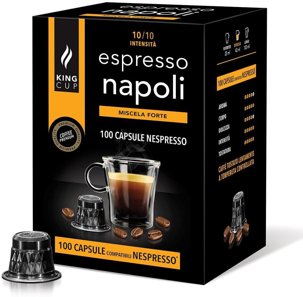 King Cup 100 capsule compatibili nespresso - caffè espresso napoli