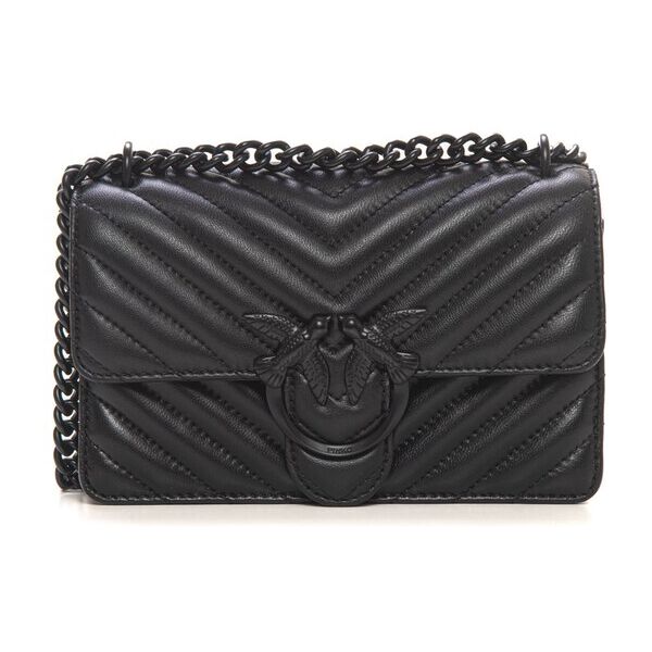 pinko borsa rettangolare piccola love one-mini nero donna uni