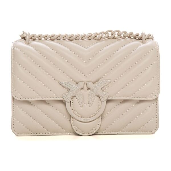 pinko borsa rettangolare piccola love one-mini bianco donna uni