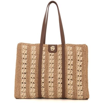 Boss Borsa in rafia BEYOND-TOTE Beige Donna UNI Boss Borsa in rafia BEYOND-TOTE Beige Donna UNI