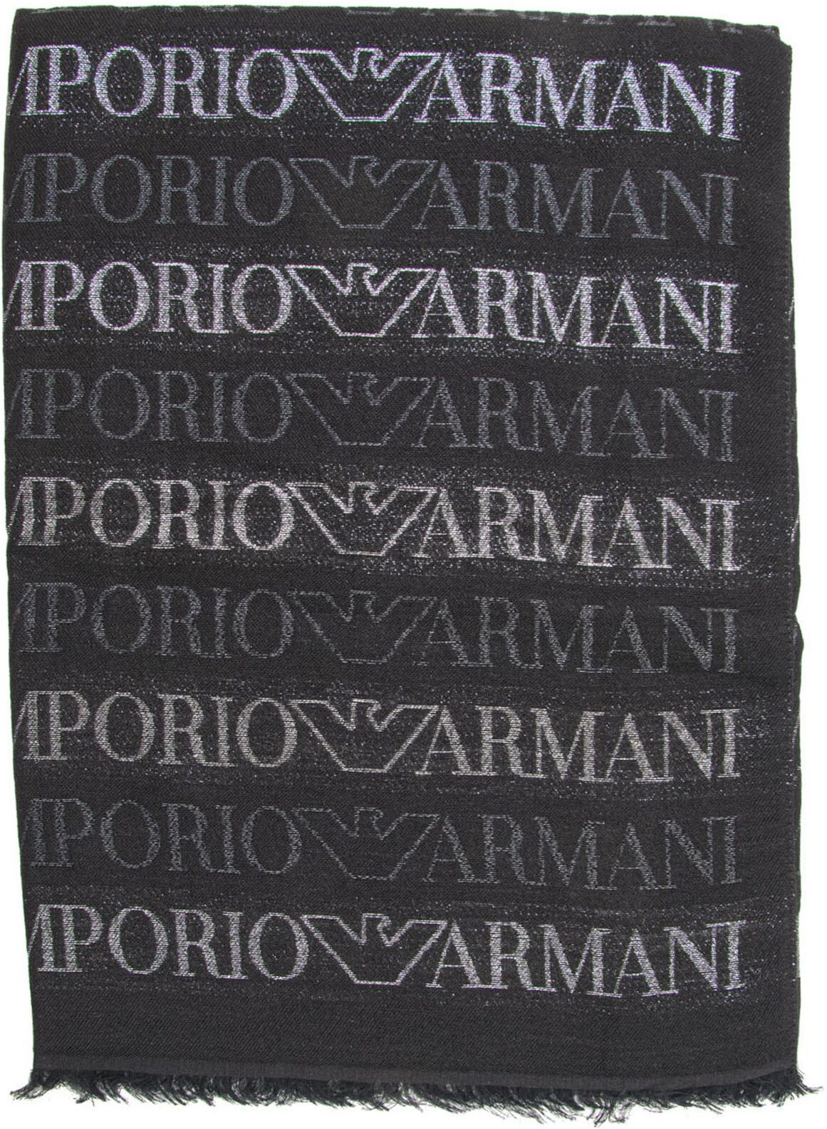 Giorgio Armani Sciarpa Nero-grigio Donna UNI