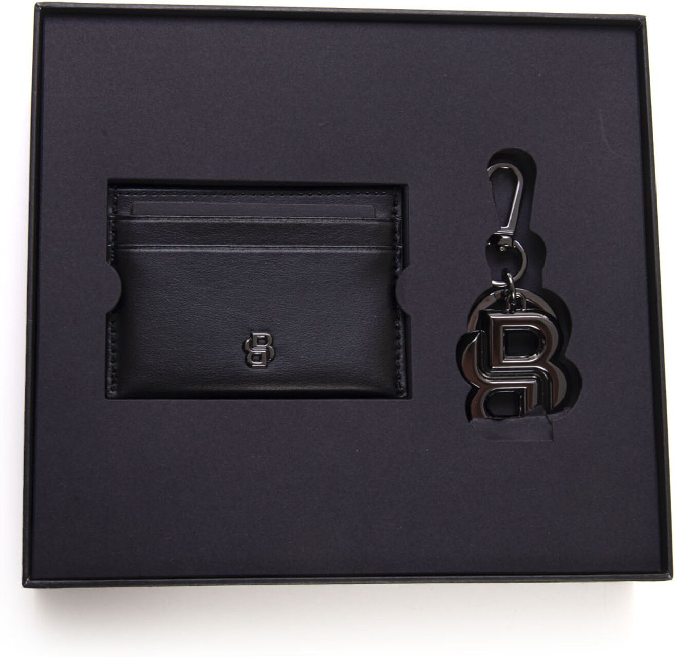 Boss Set portacarte e portachiavi GBBM-C-CASE-KEY-RING Nero Uomo UNI