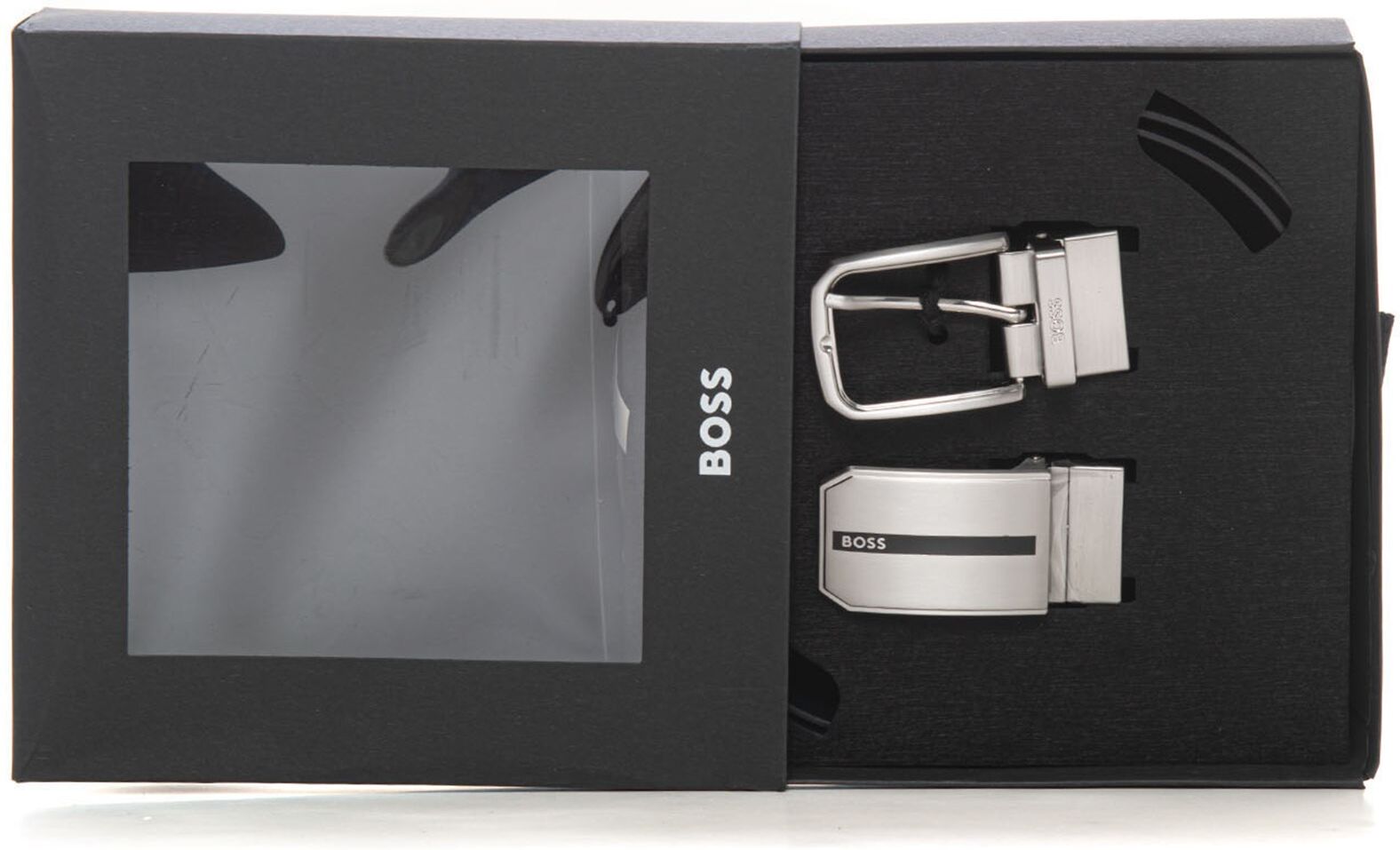 Boss Box cintura con doppia fibbia GINN Nero-blu Uomo UNI