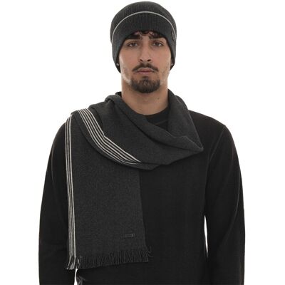 Boss Set Sciarpa e Cappello Grigio chiaro Uomo UNI Boss Set Sciarpa e Cappello Grigio chiaro Uomo UNI