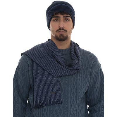 Boss Set Sciarpa e Cappello ERNESTO-SET Blu Uomo UNI Boss Set Sciarpa e Cappello ERNESTO-SET Blu Uomo UNI