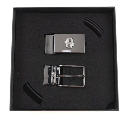 Boss Set cintura con doppia fibbia B-ICON-PLQ Nero-marrone Uomo UNI Boss Set cintura con doppia fibbia B-ICON-PLQ Nero-marrone Uomo UNI