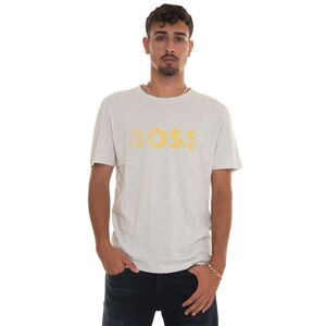 Boss T-shirt girocollo TEE Grigio chiaro-giallo Uomo XXL