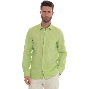 Vincenzo De Lauziers Camicia in lino Verde Uomo M