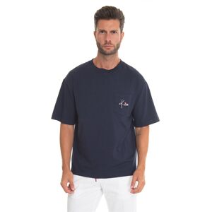 Kiton T-shirt girocollo mezza manica Blu Uomo XXL