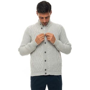 Andrea Fenzi Cardigan con trecce Ghiaccio Uomo 54