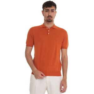 Hindustrie Polo in maglina POLO-CREPE Arancio Uomo 50