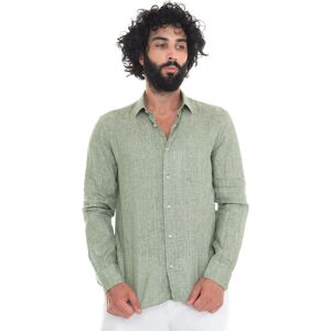 Vincenzo De Lauziers Camicia in lino Verde Uomo XL