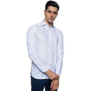 Angelo Nardelli Camicia casual Bianco-rosso Uomo 41