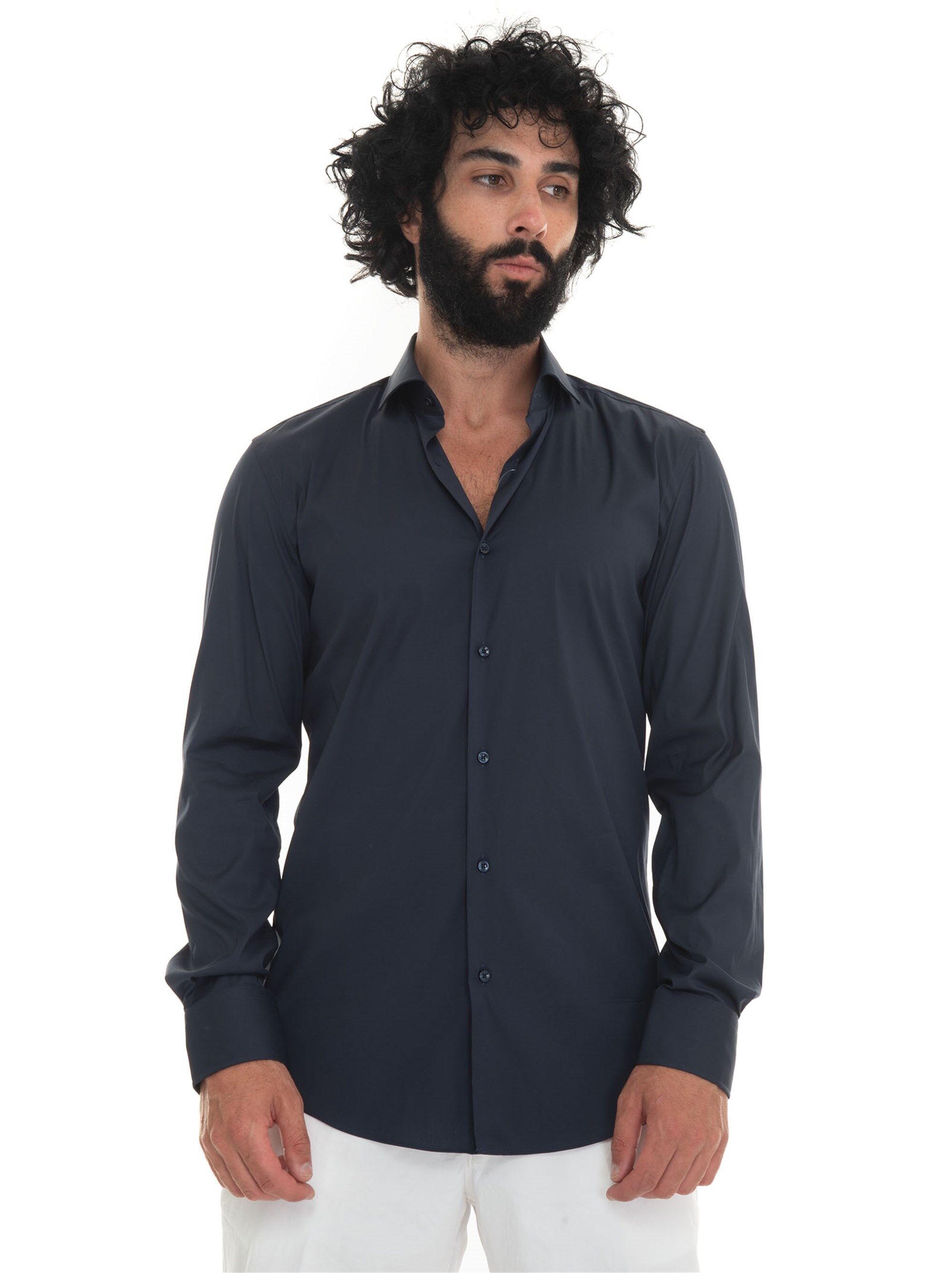 Boss Camicia classica da uomo P-HANK-SPREAD Blu Uomo 41