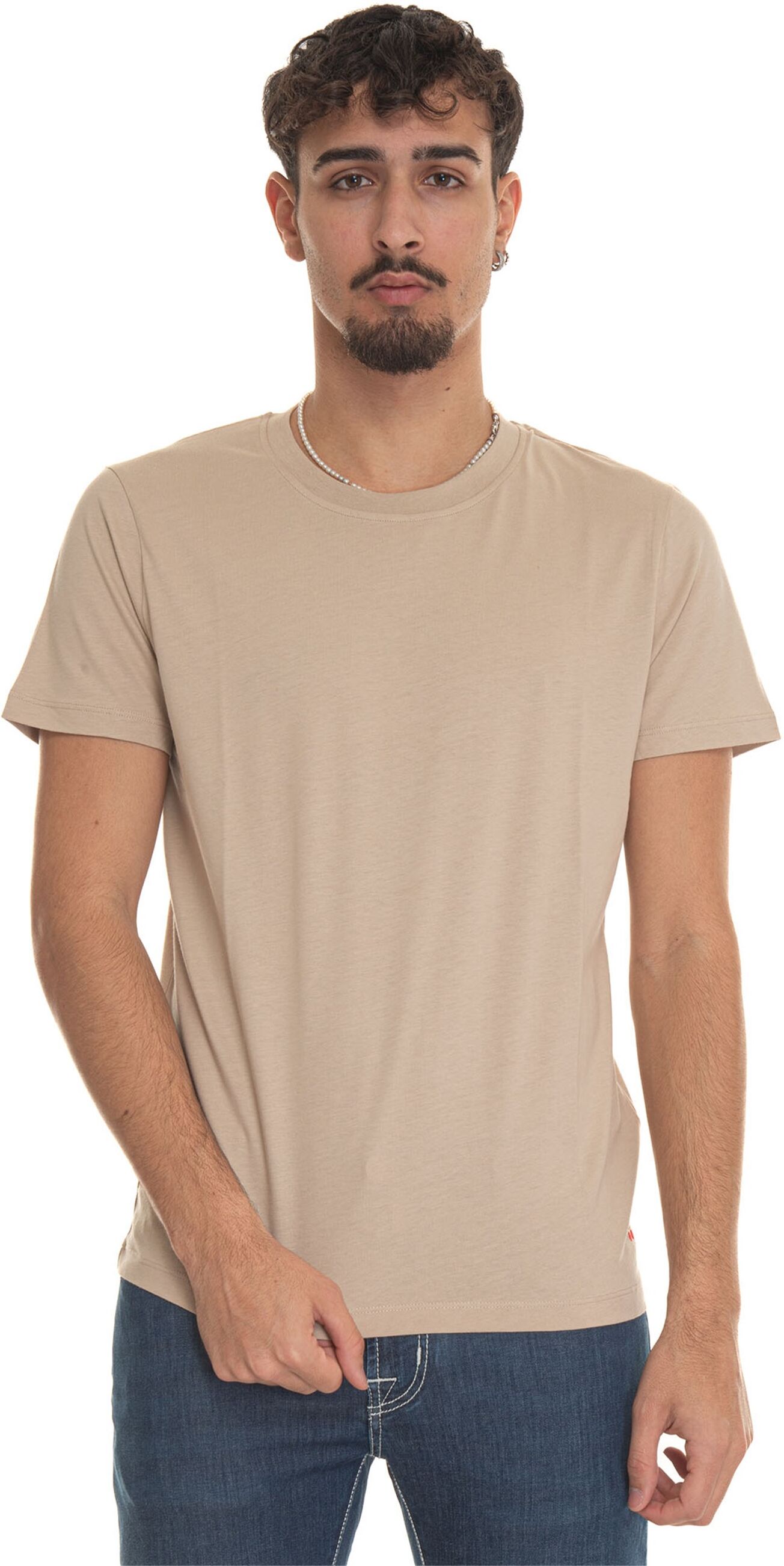 Peuterey T-shirt girocollo mezza manica MANDERLY01 Beige Uomo XL