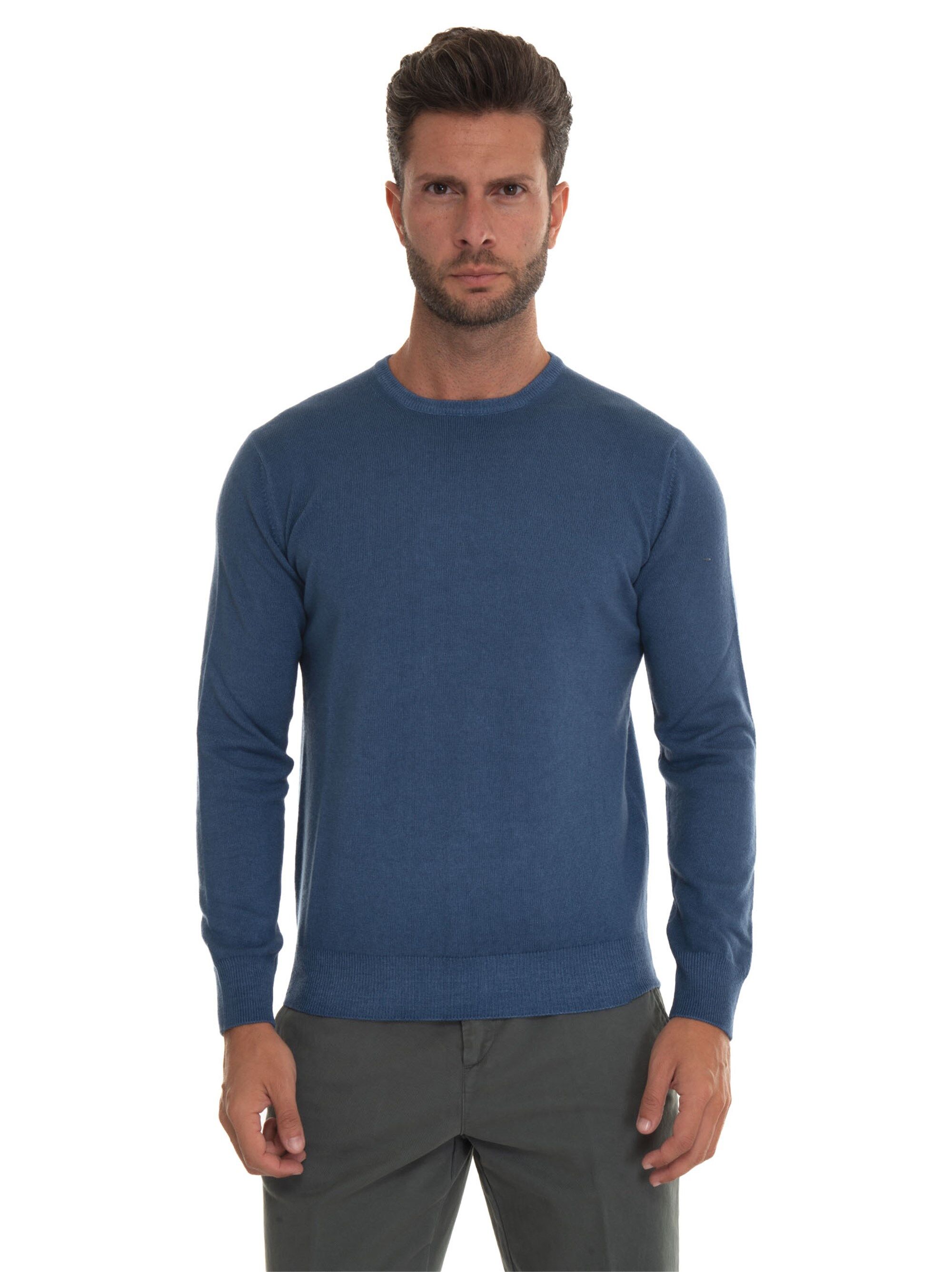 Hindustrie Maglia girocollo Denim Uomo 48