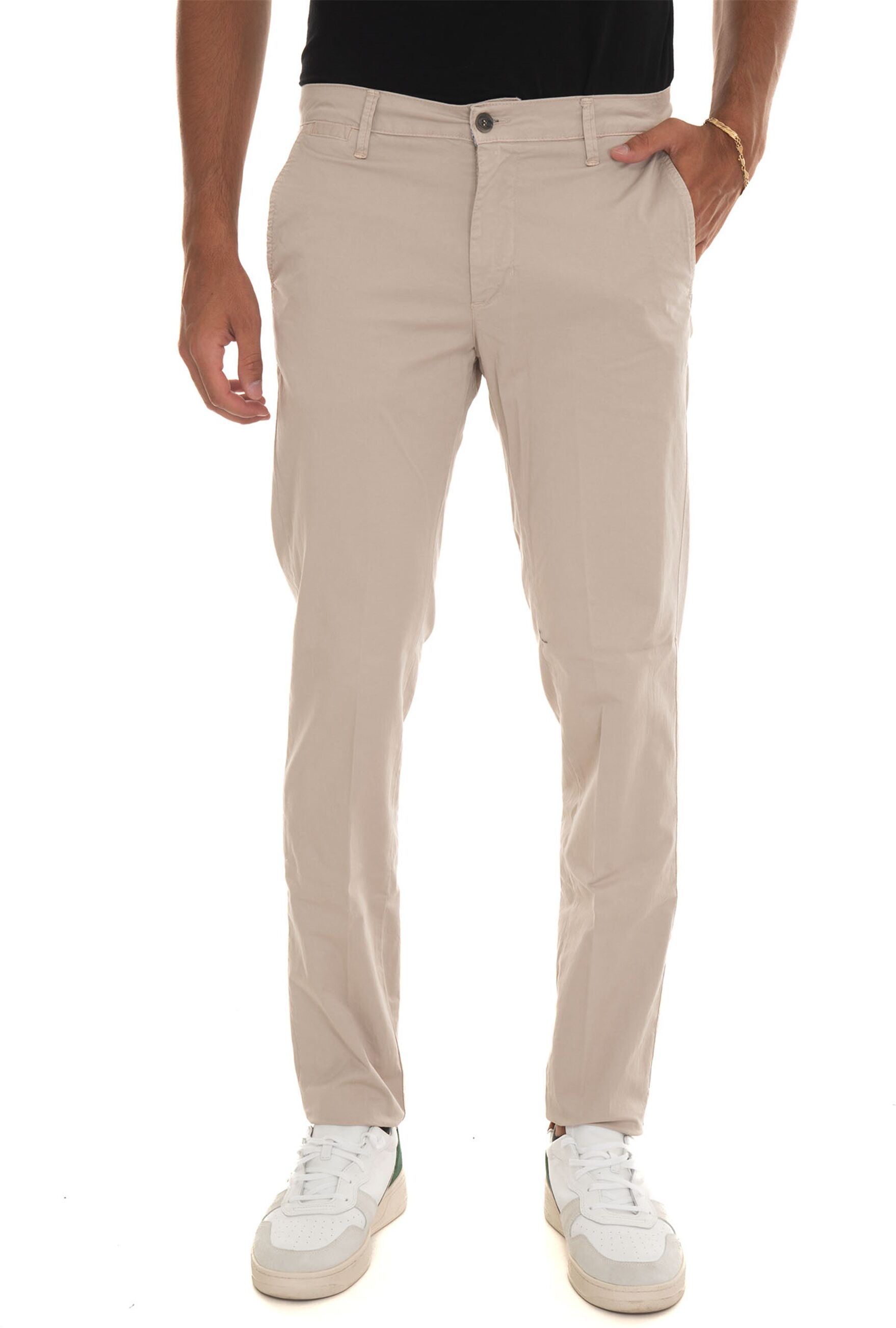 Quality First Pantalone in cotone Beige Uomo 48