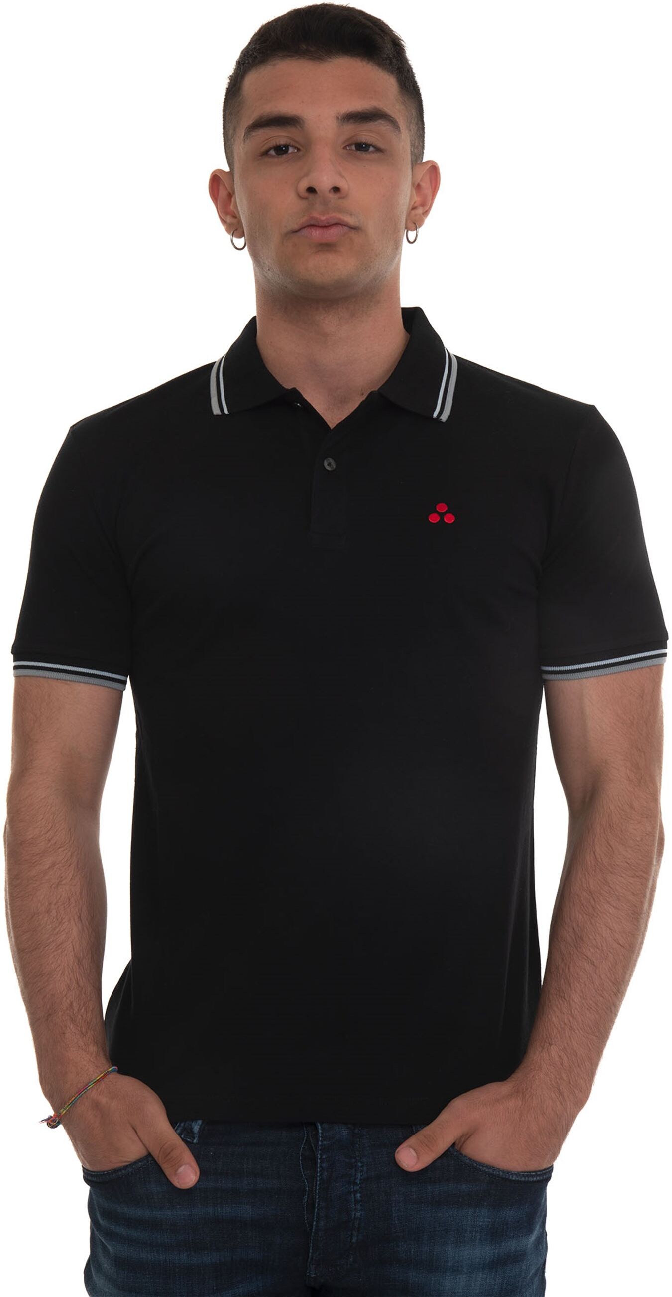 Peuterey Polo manica corta NEWMEDINILLASTR Nero Uomo 3XL